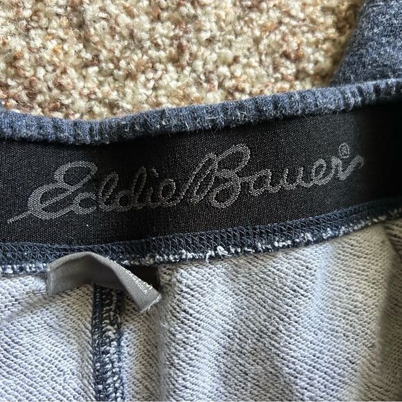 Eddie Bauer Men’s Blue Lounge Cotton Joggers Size Medium Adjustable Waist - Picture 4 of 13